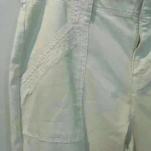 FRAME Banded Bottom Moto Pants Off White Cropped Relaxed Denim Size 33 NWT - Picture 9 of 15